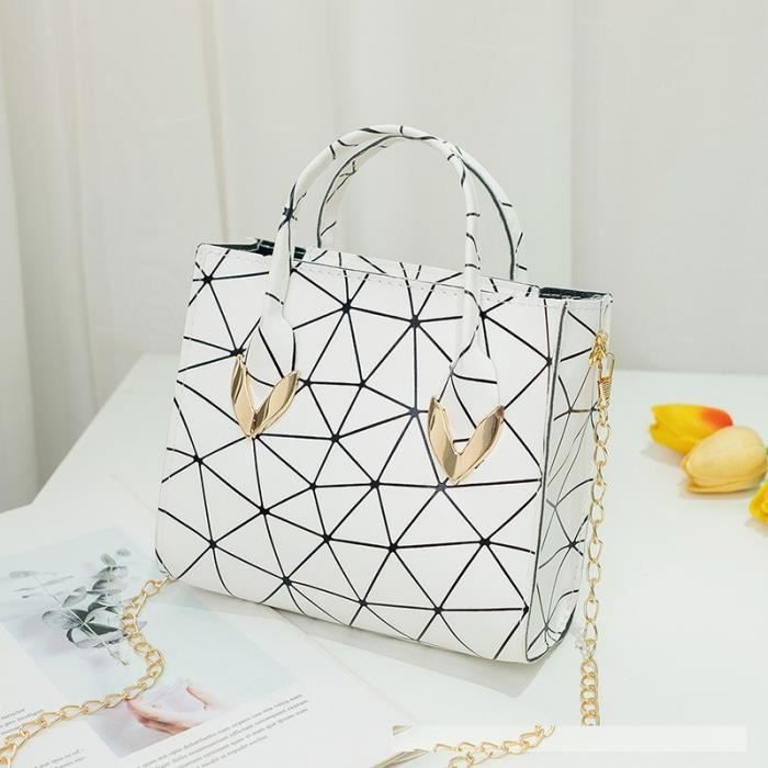 Nouveau style Sac à main coloré petit sac carré sac à main décontracté tendance sac à main coréen blanc