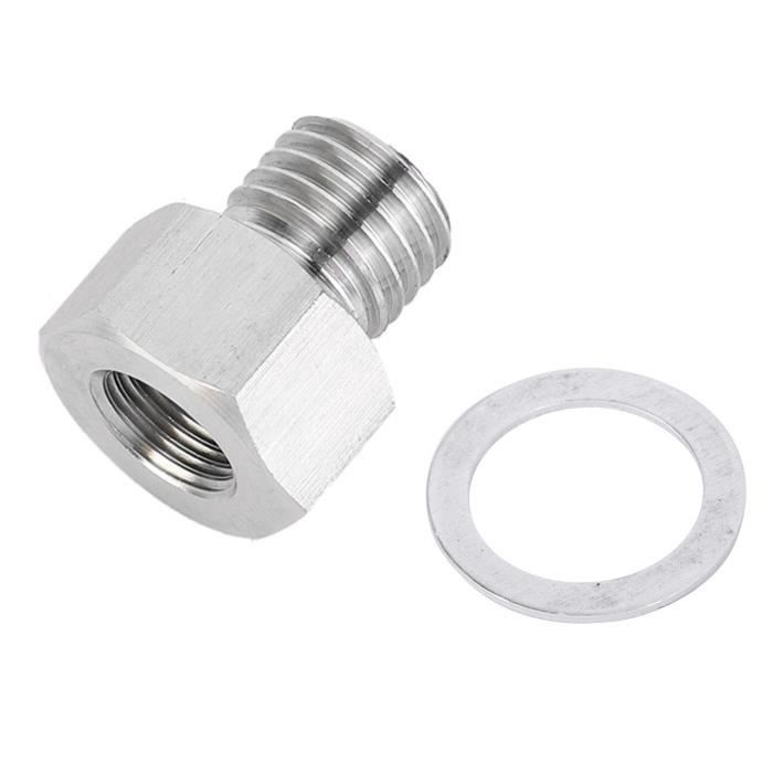 Adaptateur M12 Aqxreight - Acier Inoxydable NPT 1/8" Femelle Vers M12X1.5 Mâle Avec Rondelle - Précision