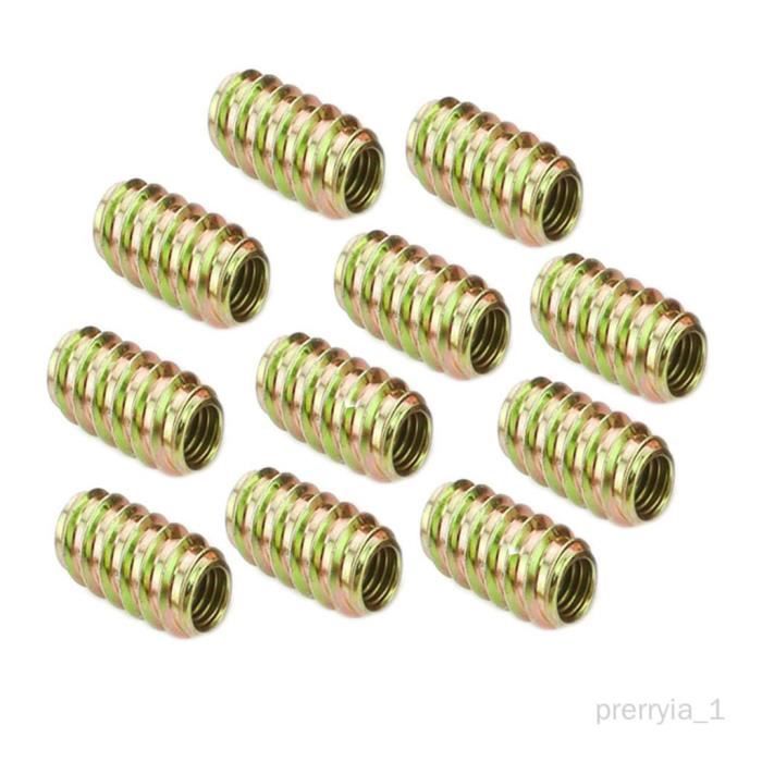 10pcs Vis Insert Ecrous à Sertir Vis pour Bois Meubles et M8 * 20