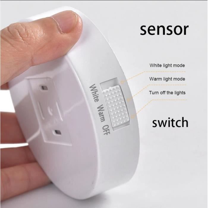 Sans Fil 10 LED Détecteur De Mouvement Pir Closet Feux Pile Alimenté Clair Néon