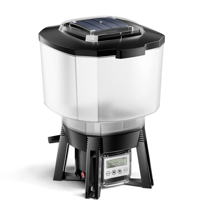 SunSun CFF-206 Distributeur automatique alimentaire solaire - 275 x 252 x 420 mm / capacité 6 l - pour Nourriture de poissons - prog