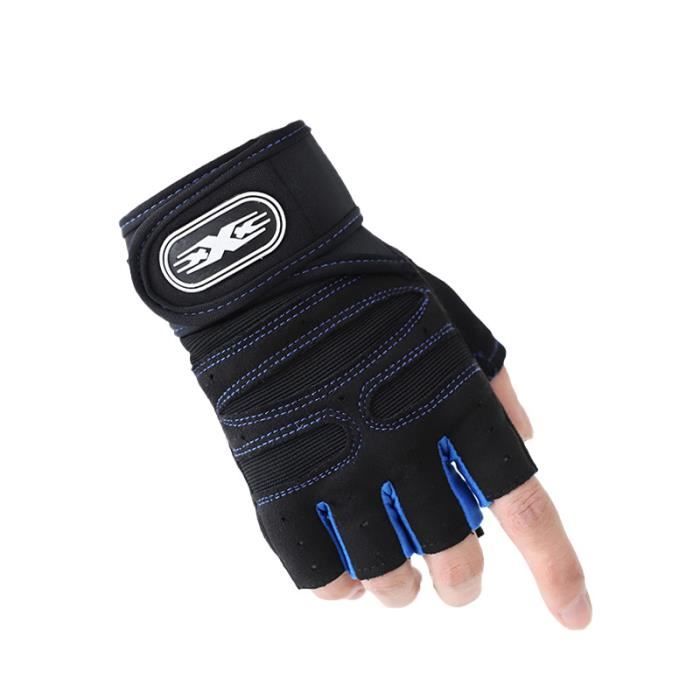 Gants Musculation Rembourrés Homme Femme - Protection Mains, Anti-Ampoules - Fitness, Gym, Halterophilie