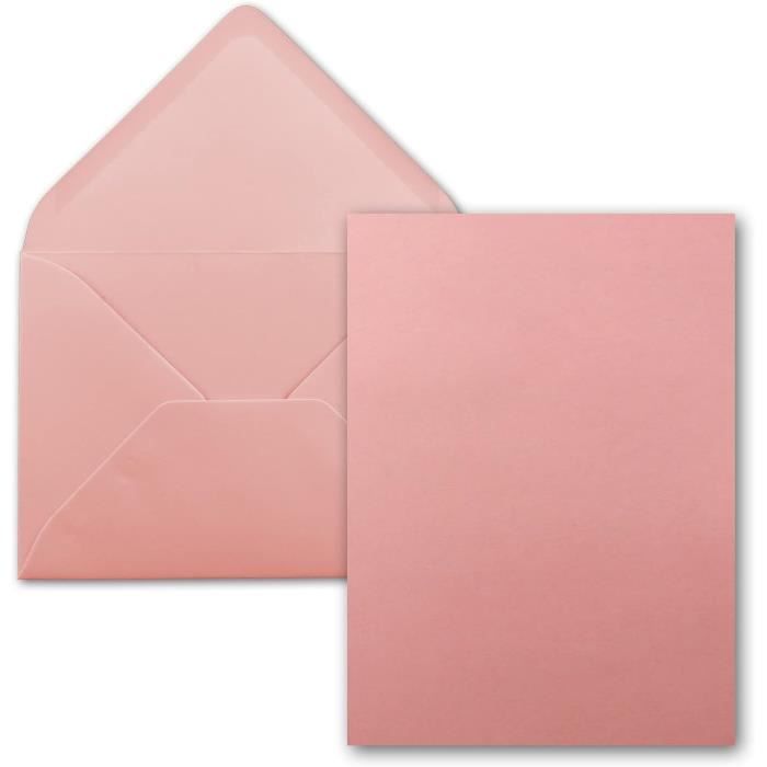 Lot de 25 cartes avec enveloppes, en papier kraft - Cartes simples au format  A5 (14,8