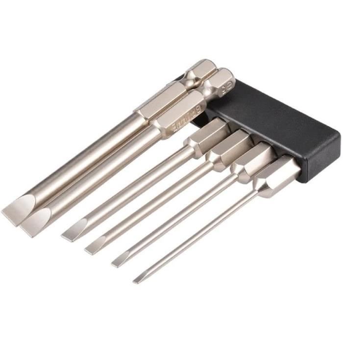 10 pièces 1/4 pouces tige 65mm S2 en acier allié tête triangulaire embouts de tournevis ensemble H6.3 65mm 2.3