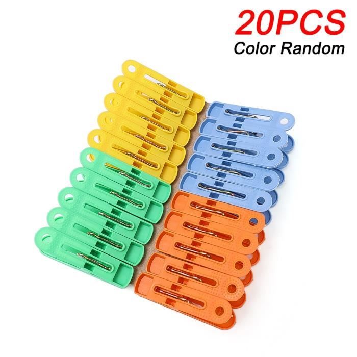 Lot De 30 Pinces à Linge En Plastique, Antidérapantes, Colorées Avec Coussinets Doux Pour Serviettes Chaussettes Sous Vetements Et Vetements 97243454