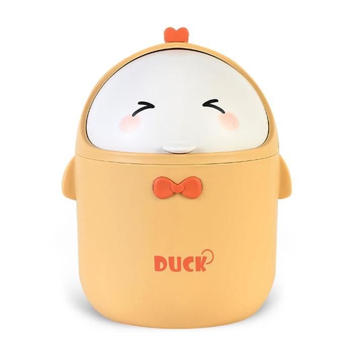 BxuxJar Poubelle En Forme De Fraise, Jolie Poubelle Rose Pour Chambre à Coucher, Décoration De Salle De Bain, Poubelle En Plastique Avec Couvercle