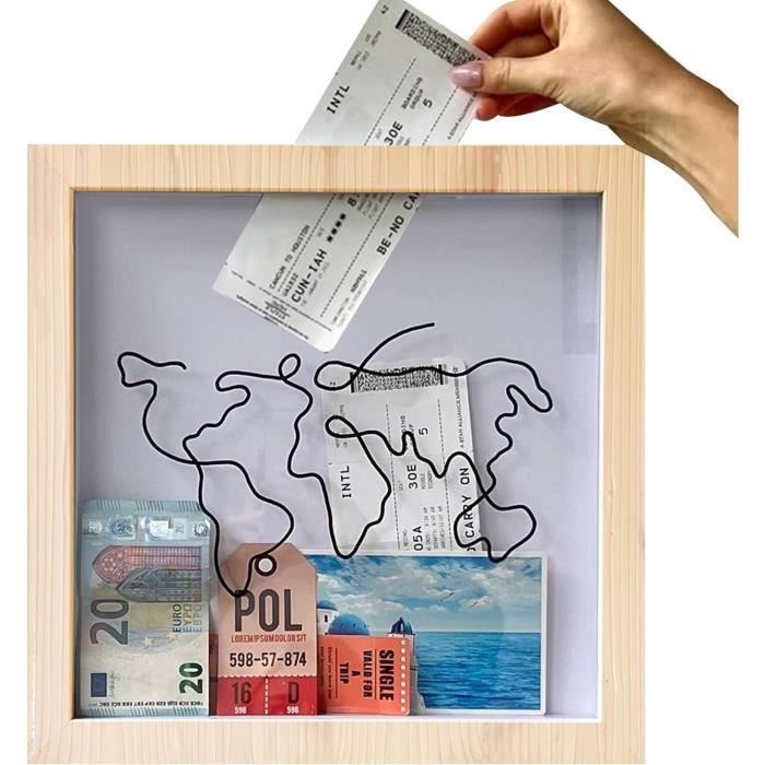 Cadre De Boîte D'Archives D'Aventure Carte Du Monde, Boîtes De