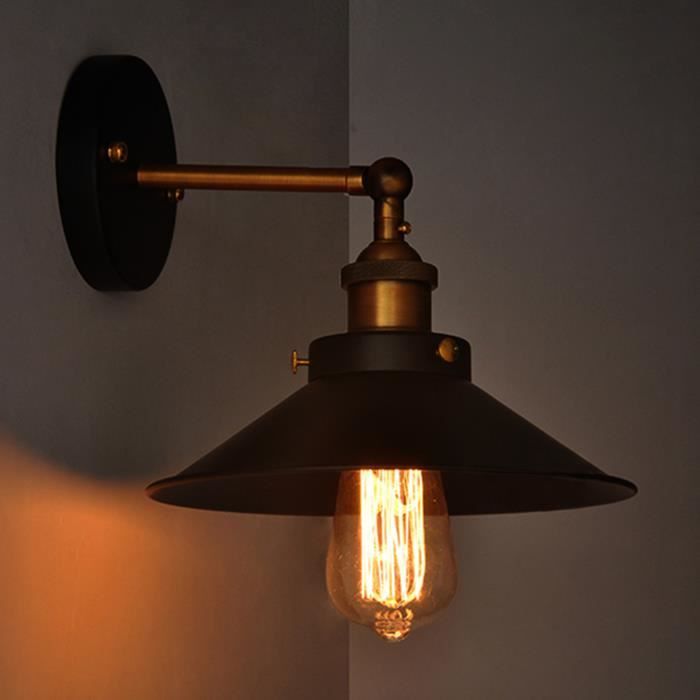 diamètre lampe vintage loft mur luminaires rétro applique murale edison e27 21 cm (ampoule ne sont pas compris)