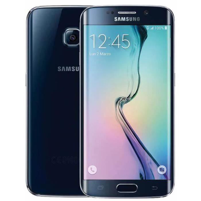 Achat T&eacute;l&eacute;phone portable Samsung Galaxy S6 Edge 32 Go G925F Occasion-Comme neuf- Noir pas cher