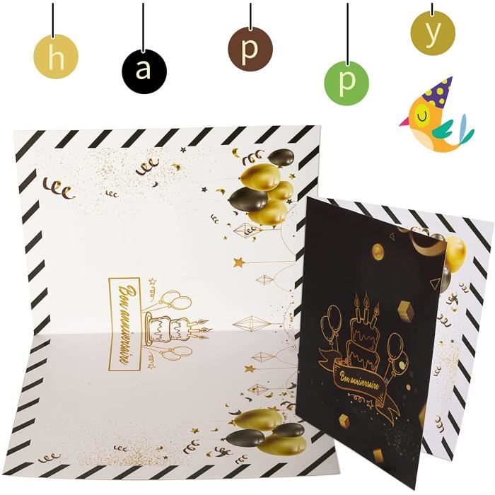 10x double carte de voeux avec enveloppe - Anniversaire - Joyeux  anniversaire - 11,5 x | bol