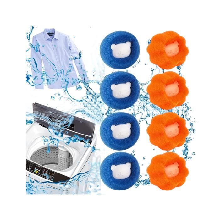 Lot De 12 Boules Anti-poils Pour Machine à Laver - Réutilisables, Capturent Poils D'animaux, Peluches Et Poussière - Faciles à Utiliser Et à Nettoyer