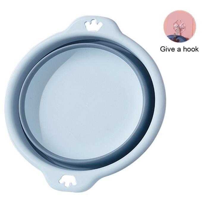 Bac à Vaisselle Pliable 9L Avec Bouchon - Bleu - Neuf