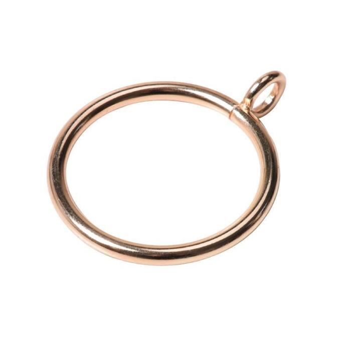 Lot 10 Anneaux Rideau Métal Bronze – Diamètre Intérieur 50 Mm – Épaisseur 4 Mm Avec Crochets & Clips