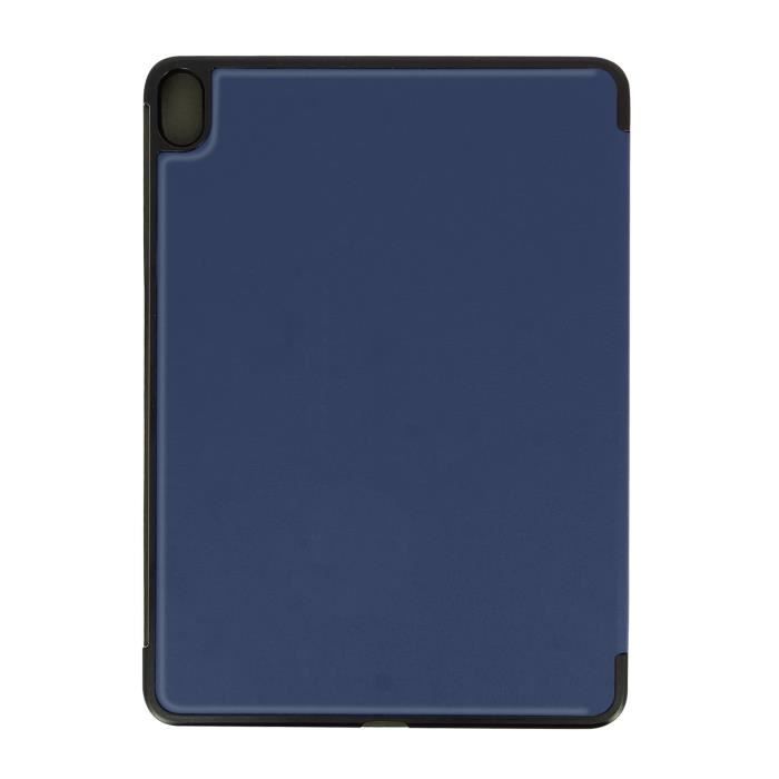 Housse - Apple - iPad Air 2020 - Design Fin - Support Vidéo - Clavier - Éco-Cuir Bleu Nuit