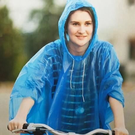 Poncho De Pluie Enfant Chauve-souris - Imperméable Léger, Avec Capuche, Bleu, Taille 2-6 Ans