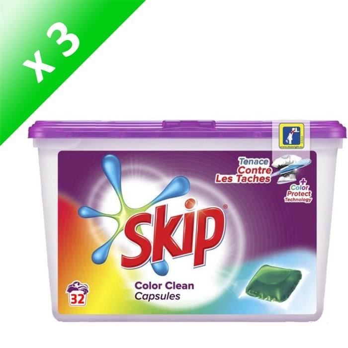 Lessive Skip Capsules - Lot De 3 Paquets Pour 21-30 Lavages