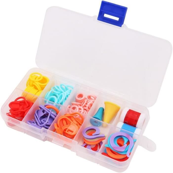 144 Pièces Kit Tricot - Compteurs De Rangs, Pinces, Anneaux - Accessoires Tricot/Crochet