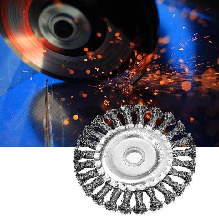 Ensemble De Brosse En Fil D'acier à Roue Rotative, 4Pcs Brosse à