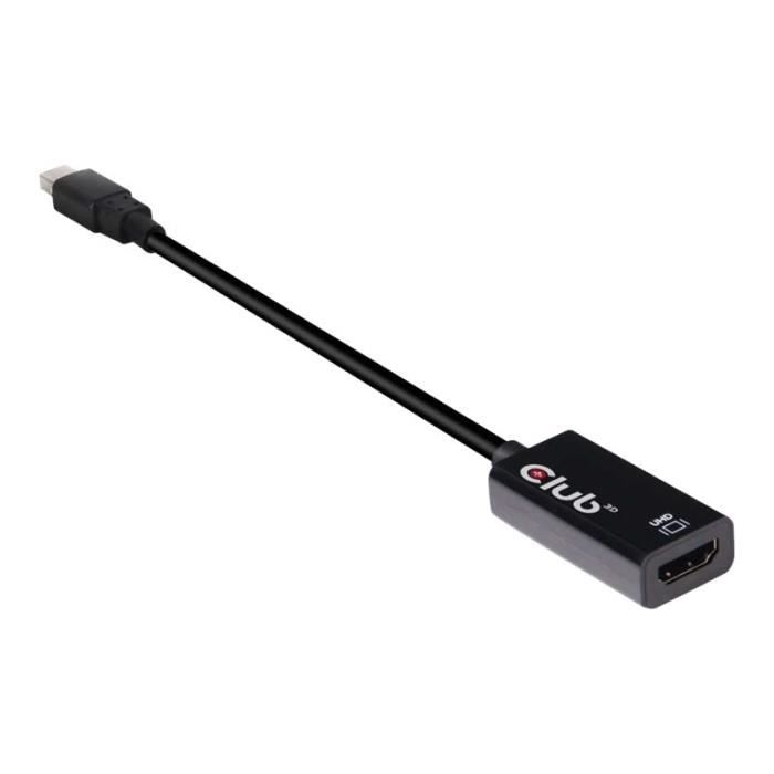 Club 3D Adaptateur audio-vidéo DisplayPort - HDMI Mini DisplayPort (M) pour HDMI (F) 16.86 cm support 4K