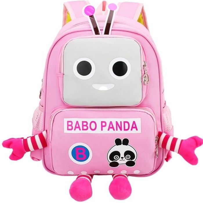 Sac Dos Cartable Robot Rose Clair enfant gar on ou fille pr