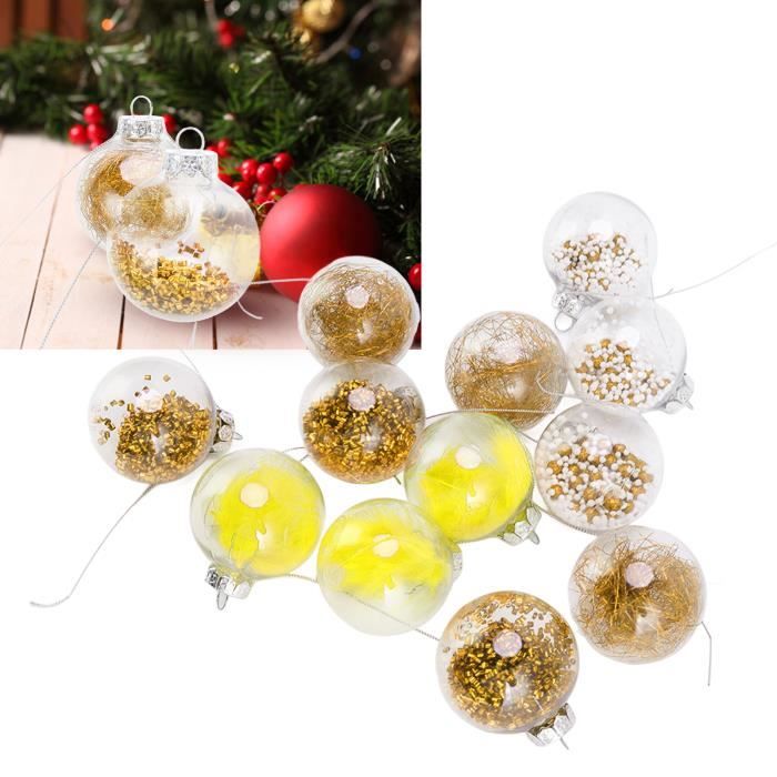 Dilwe Boule de décoration de Noël Boule de Noël Ornements Mousseux