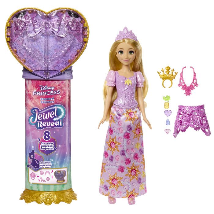 Disney Princess Disney Poupée Princesses Jewel Reveal Raiponce avec 8 surprises - vue 7