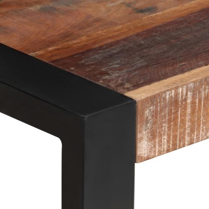 Table De Salle À Manger 120x60x75cm Bois De Récupération Massif Vidaxl
