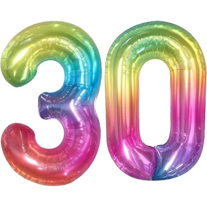 Ballons Anniversaire 4 Ans – Paquet De 30 Ballons Latex 30 Cm – Imprimés ‘4’ Et étoiles – Mélange De Couleurs Vives – Pour Décoration De Fête Enfants