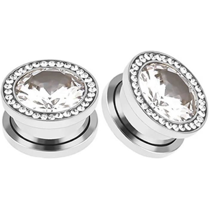 Orecchini Magnetici Per Dilatazione 0g (8mm) - Acciaio Inox, Design Albero, Uomo/Donna - Foto 5