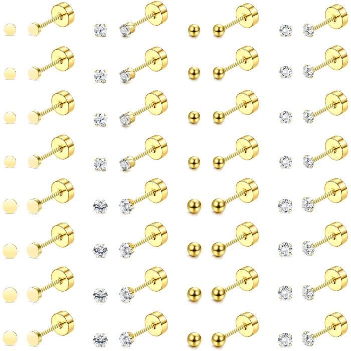 KALVICA 21Paires Hypoallergénique Boucles D'oreilles Femme | FindTheDeal