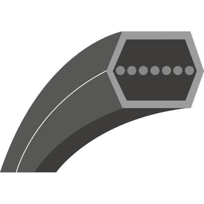 Courroie hexagonale qualité d'origine SNAPPER, adaptable pour coupe 28- 30- 33 (section: 1/2, L: 73-