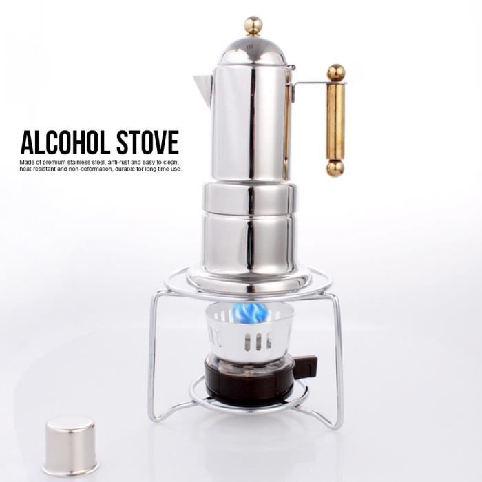Lampe D'Alcool Laboratoire Anti-Explosion 200ml Acier Inoxydable - Brûleur Portable Résistant