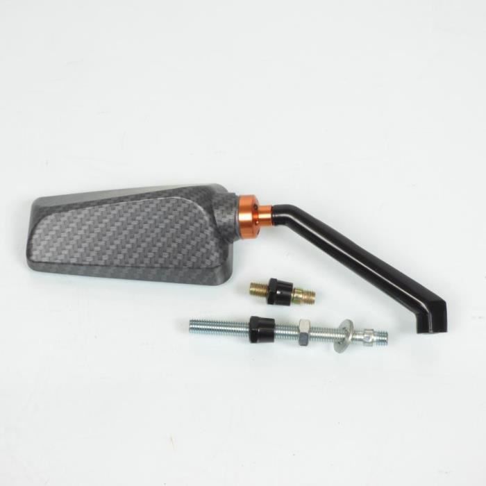 Rétroviseur réversible F1 carbone mat M8 pour moto scooter 50 à boite Neuf