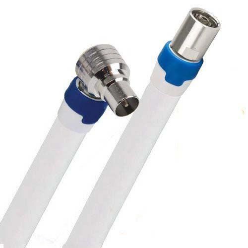 Câble D'antenne 1 M Câble D'antenne TV Ariel RF Câble De Couplage Coaxial Câble D'antenne De Télévision Fiche Mâle Vers Prise D'antenne Femelle Extension Pour SKY HD, BT, TV Box (blanc