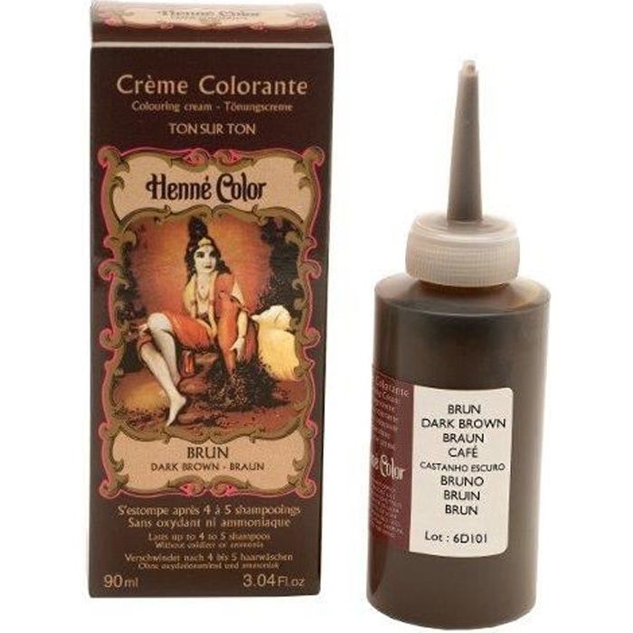 Crème Colorante au Henné Brun 90ml