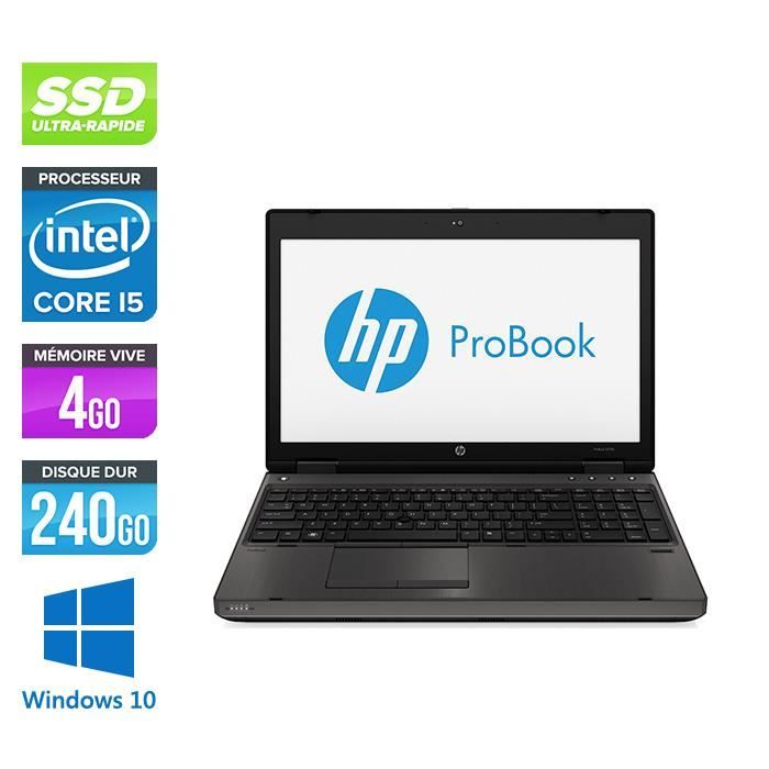 Pc portable HP 6570B - i5 - 4Go - 240Go SSD - 15.6 - Win 10 - Hewlett packard