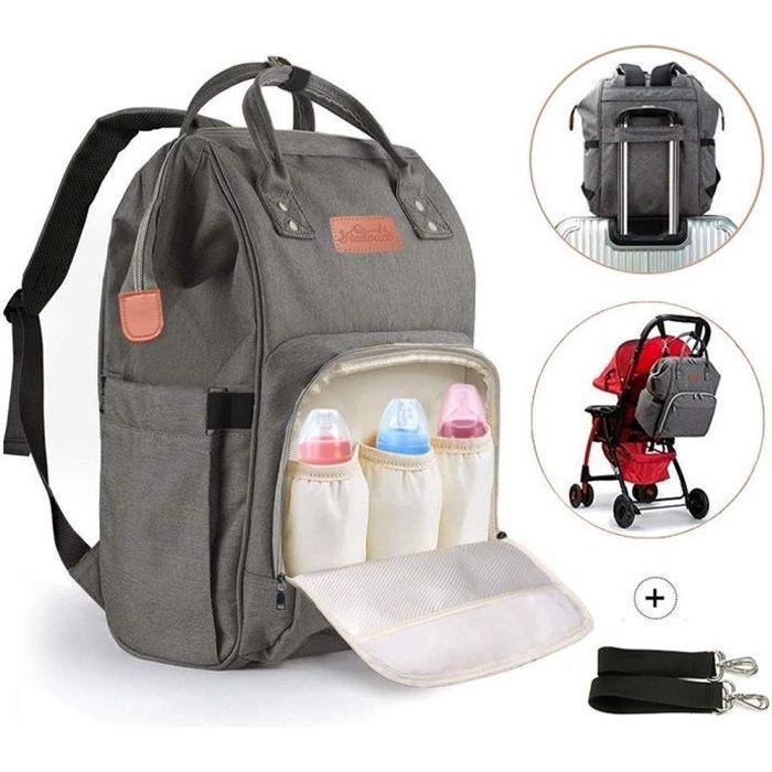 Sacs à Dos à Langer Pour Bébé Sac de Voyage, Sac à Couches Multifonction  Imperméable Oxford Sacs Isolés Isotherme, Grand Capacité - Cdiscount  Puériculture & Eveil bébé