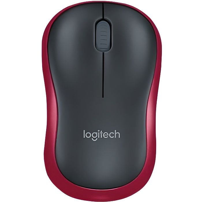 LOGITECH Souris M185 - Optique - Récepteur sans fil USB - 2.4 GHz - Gris