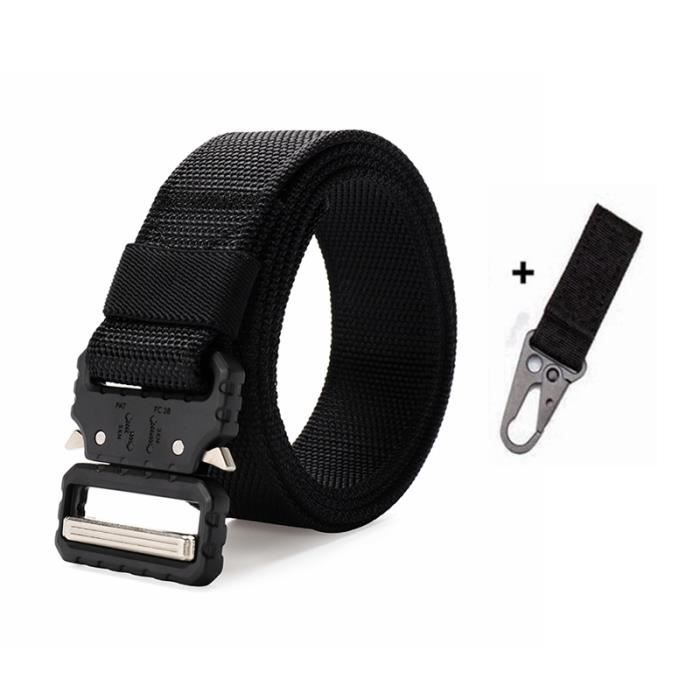Homme Femme Ceinture Toile Boucle En Métal Tissé Armée Combat Militaire Homme Femme Ceinture Toile Boucle En Métal Tissé Armée Combat Militaire