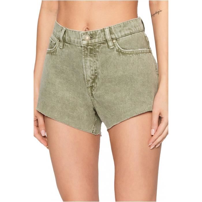 Short denim ourlet d fait Guess jeans Femme Vert Cdiscount