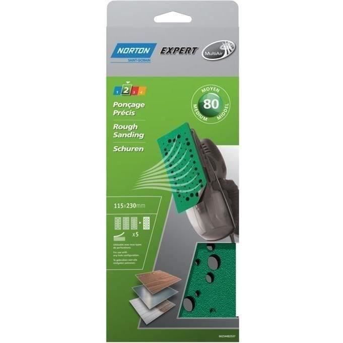 Garniture ponçage multi air - grain 80 - 115x230 mm