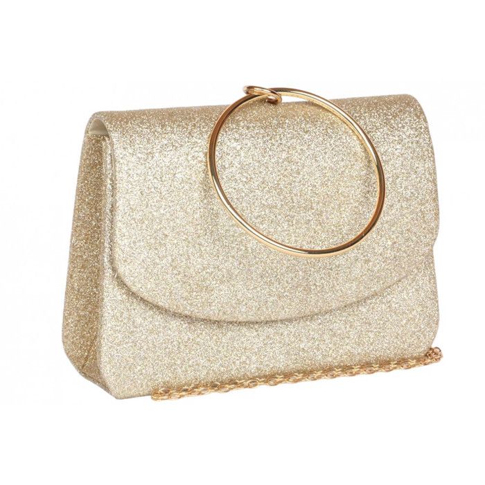 Pochette cérémonie-Nyls Création-Sac de soiree Dore Gold Pochette femme Soiree Mariage Botya - Jaune