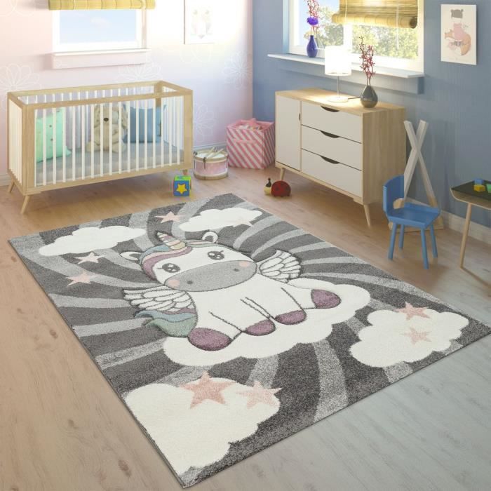 Tapis Enfant Chambre Enfant Filles Moderne Licorne Sur Nuages Gris Rose 80x150 Cm Achat Vente Tapis Soldes Sur Cdiscount Des Le 20 Janvier Cdiscount