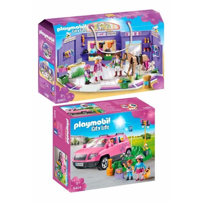 Playmobil 9401 04 Set City Life Shopping 2 boites Cdiscount Jeux Jouets