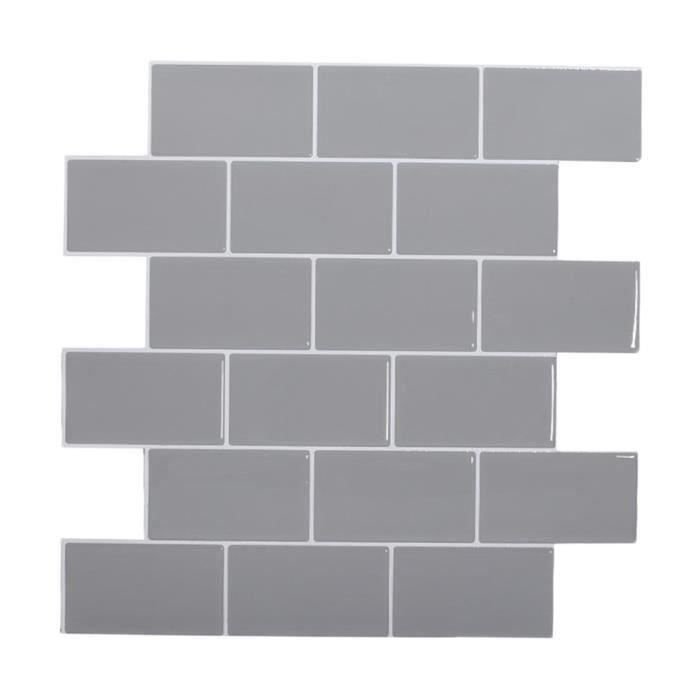 OYASIMI 10 Carreaux Adhésifs Effet Pierre – Faciles à Poser, Idéaux Pour Cuisine & Salle De Bain