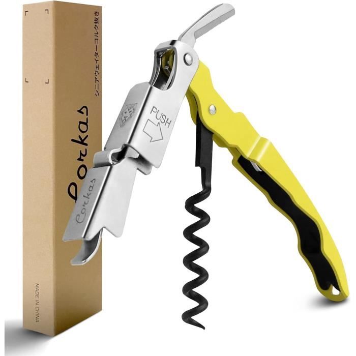 PULLTAP'S GENUINE Slider 900 - Tire-bouchon de serveur pour usage professionnel - Fabriqué en Espagne - Comprend double levier articulé, couteau coupe-capsule type cutter et décapsuleur PULLTAP'S GENUINE Slider 900 - Tire-bouchon de serveur pour usage professionnel - Fabriqué en Espagne - Comprend double levier articulé, couteau coupe-capsule type cutter et décapsuleur