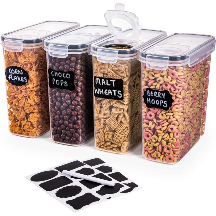 Boîte De Conservation Lock&Lock 3,9 Litres - Hermétique, Va Au Micro-ondes, Lave-vaisselle Et Congélateur - Parfaite Pour Céréales, Pâtes, Restes