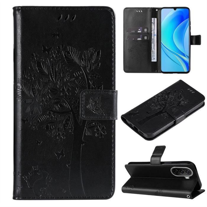 Pour Huawei nova Y70 Plus 6.75,Luxe PU Cuir Portefeuille Housse avec Magnétique Flip Protection