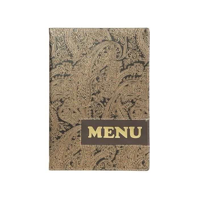 Protège-menus A4 Design Paisley 0,7 Marron