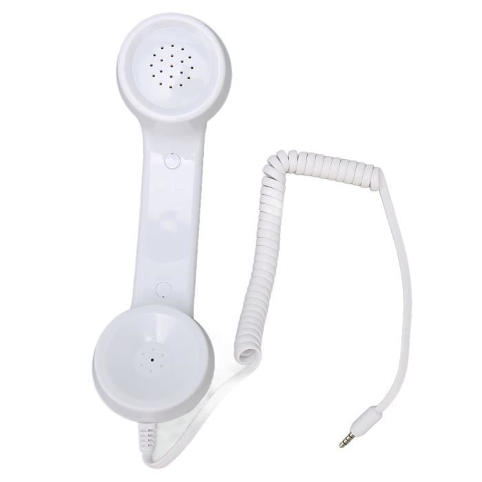 COMBINÉ TÉLÉPHONIQUE CÂBLE Professionnel Téléphone Rallonge Enroulé EUR